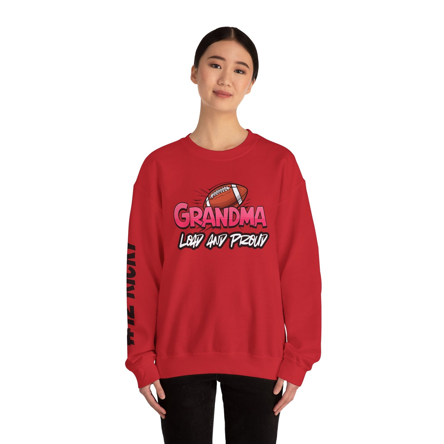 Football Grandma Sweatshirt with Name and Number