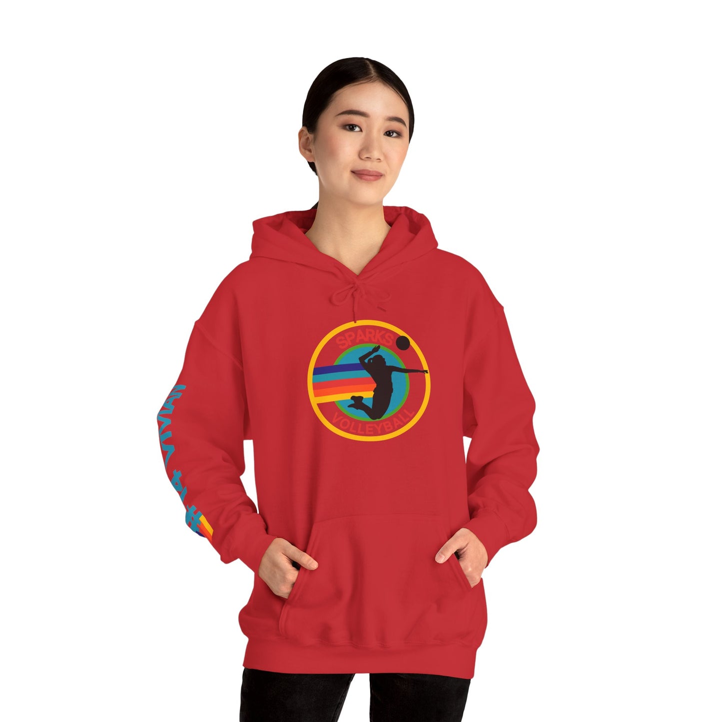 Personalized Volleyball Hoodie – Custom Team Name, Player Name & Number