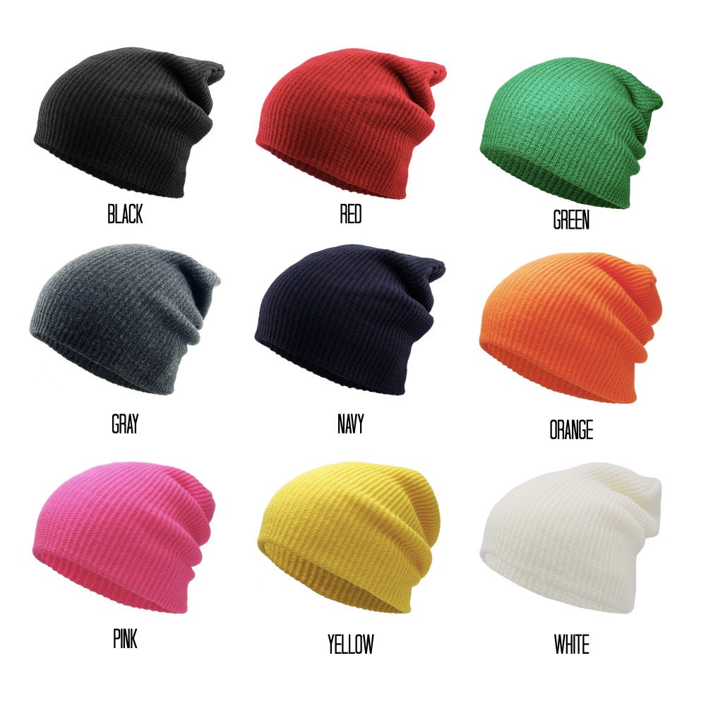 Custom Soccer Mom Slouchy Beanie with Number Patch