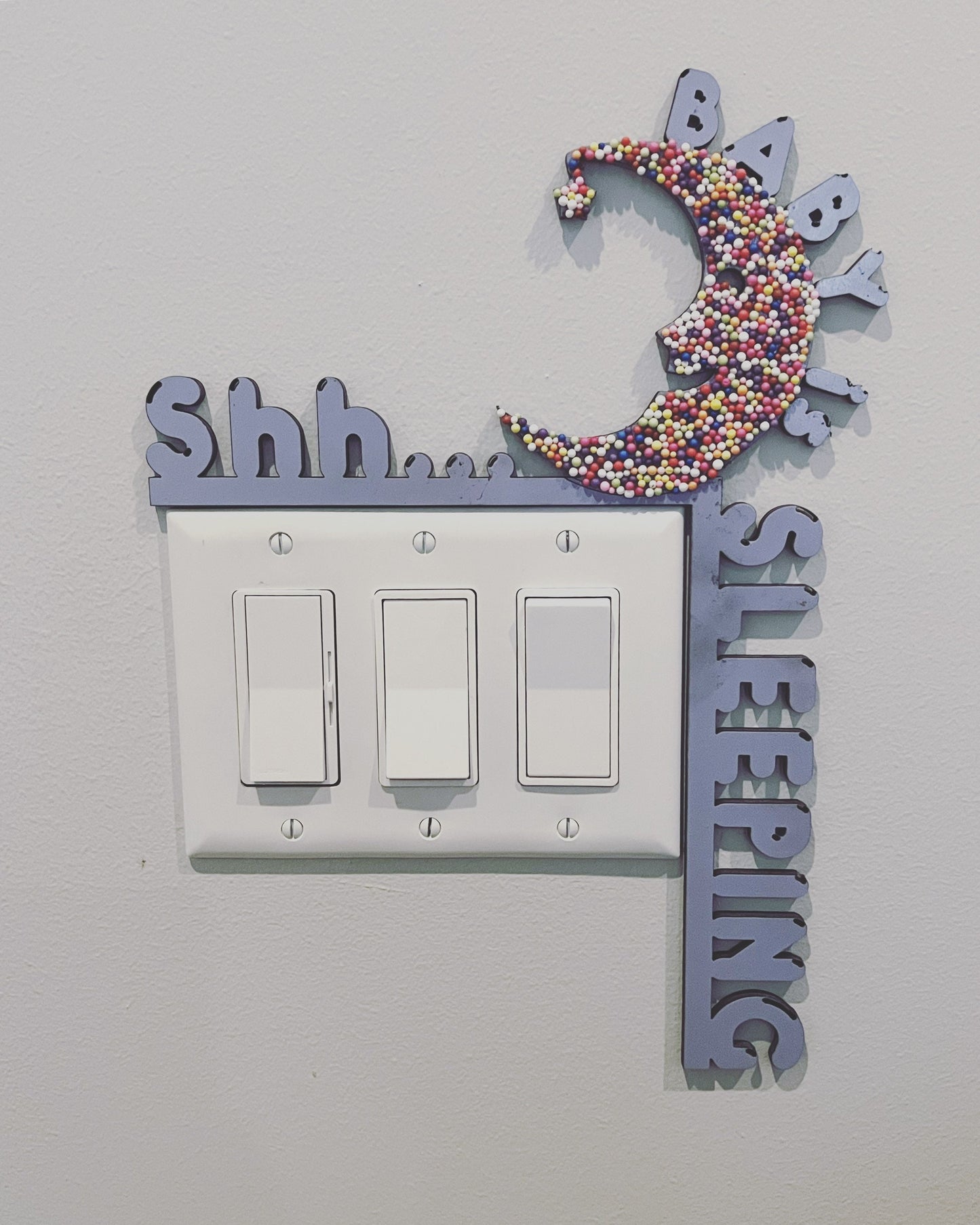 Shh Baby Sleeping Sign | Nursery Door Sign | Baby Room Door Frame Corner Sign