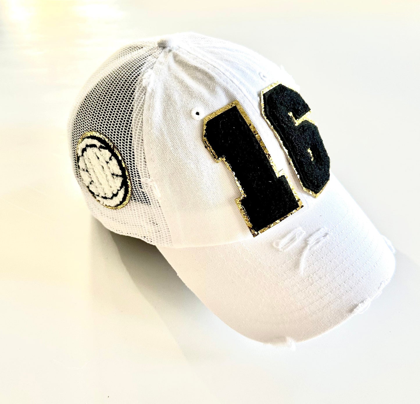 Custom Volleyball Mom Trucker Hat with Number Patch
