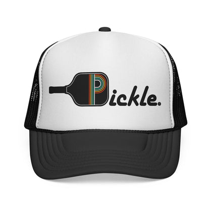 Pickleball Trucker Hat – Retro “Pickle” Paddle Design