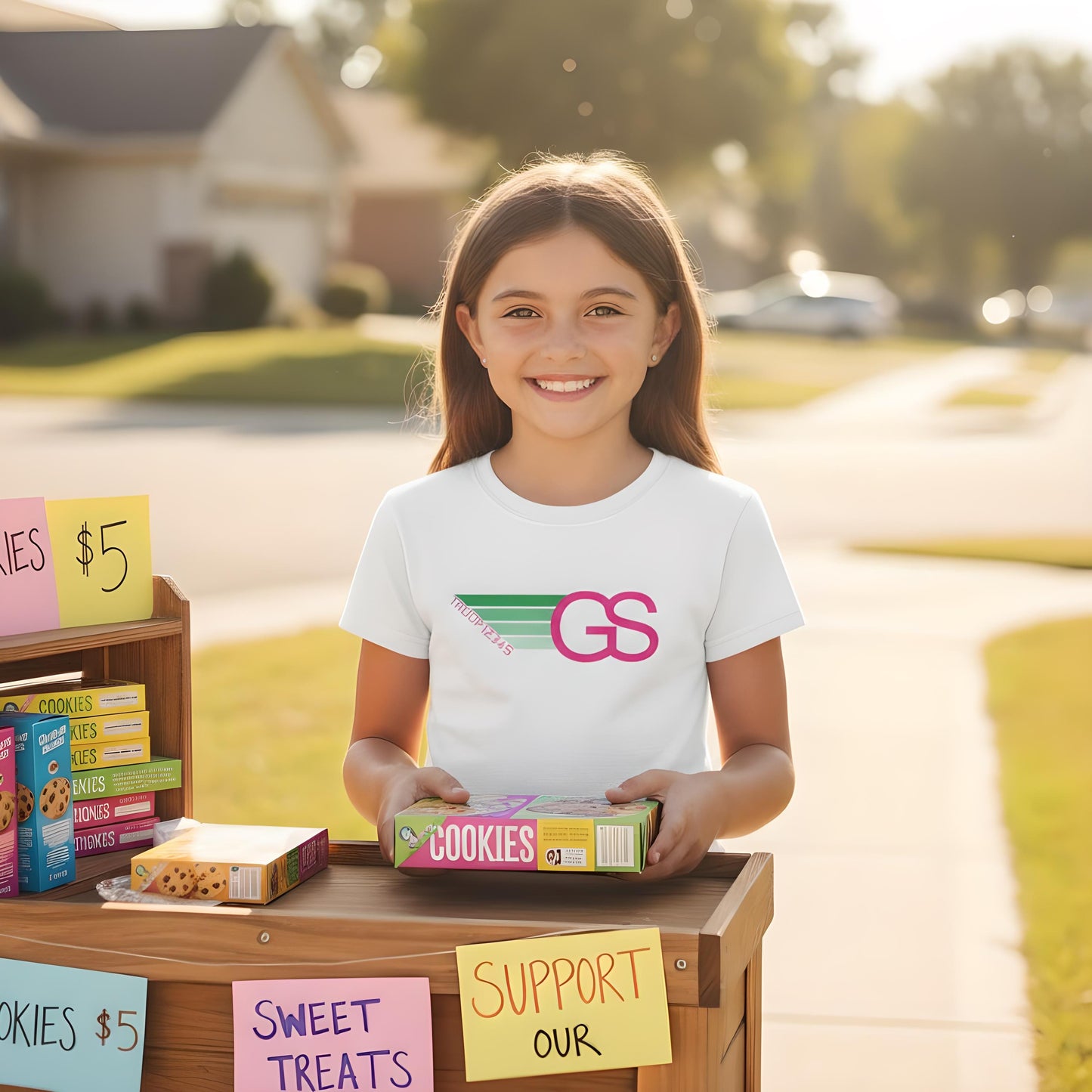 Retro Girl Scout Troop Shirt | Personalized Troop Number T-Shirt | Camp Shirt for Girls