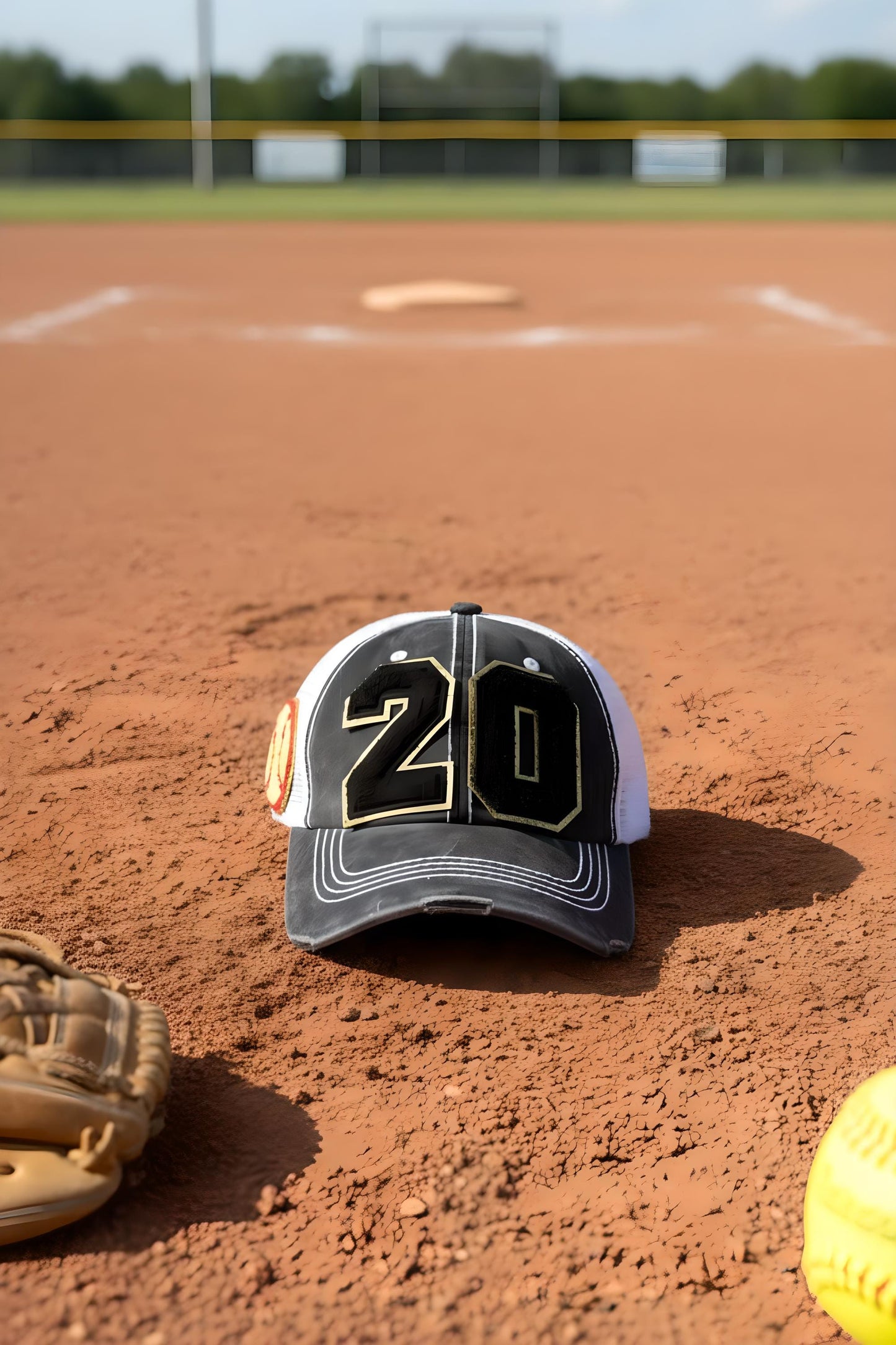 Softball Mom Baseball Hat with Number