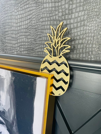 Pineapple Door Corner Decor | Tropical Wall Decor | Pineapple Corner Wall Sign