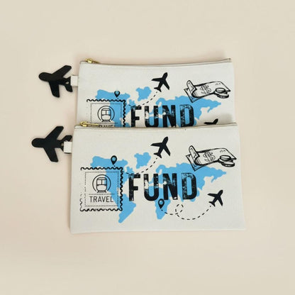 Travel Fund Makeup Bag | Rhinestone Cosmetic Bag | Travel Gift for Women & Bridesmaids
