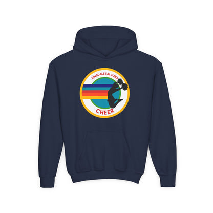 Personalized Youth Cheer Hoodie – Retro Stripe Custom Name Sweatshirt