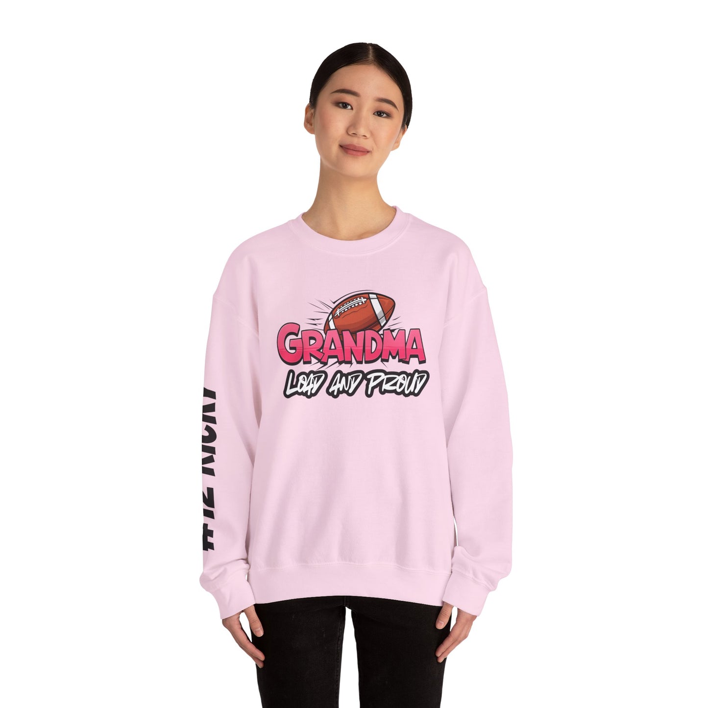Football Grandma Sweatshirt with Name and Number