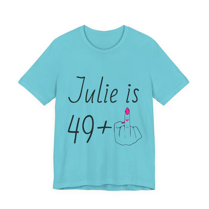 Personalized 49 + Middle Finger Shirt – Funny 50th Birthday Tee