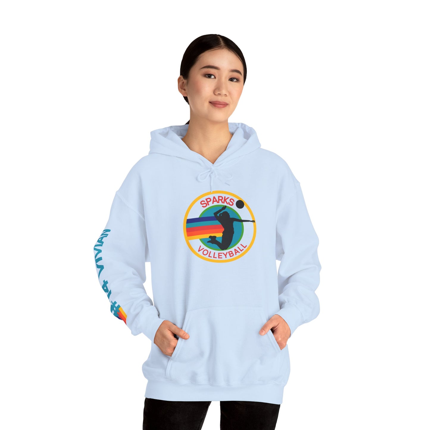 Personalized Volleyball Hoodie – Custom Team Name, Player Name & Number