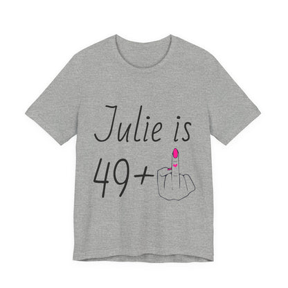 Personalized 49 + Middle Finger Shirt – Funny 50th Birthday Tee