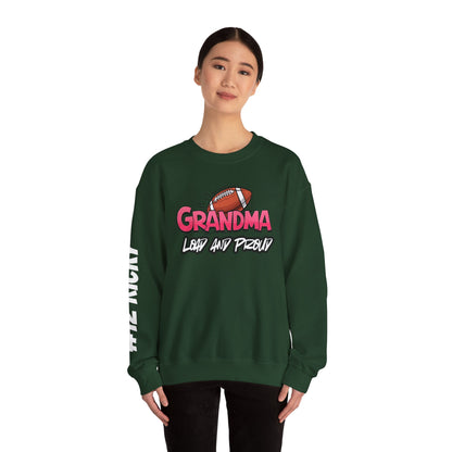 Football Grandma Sweatshirt with Name and Number