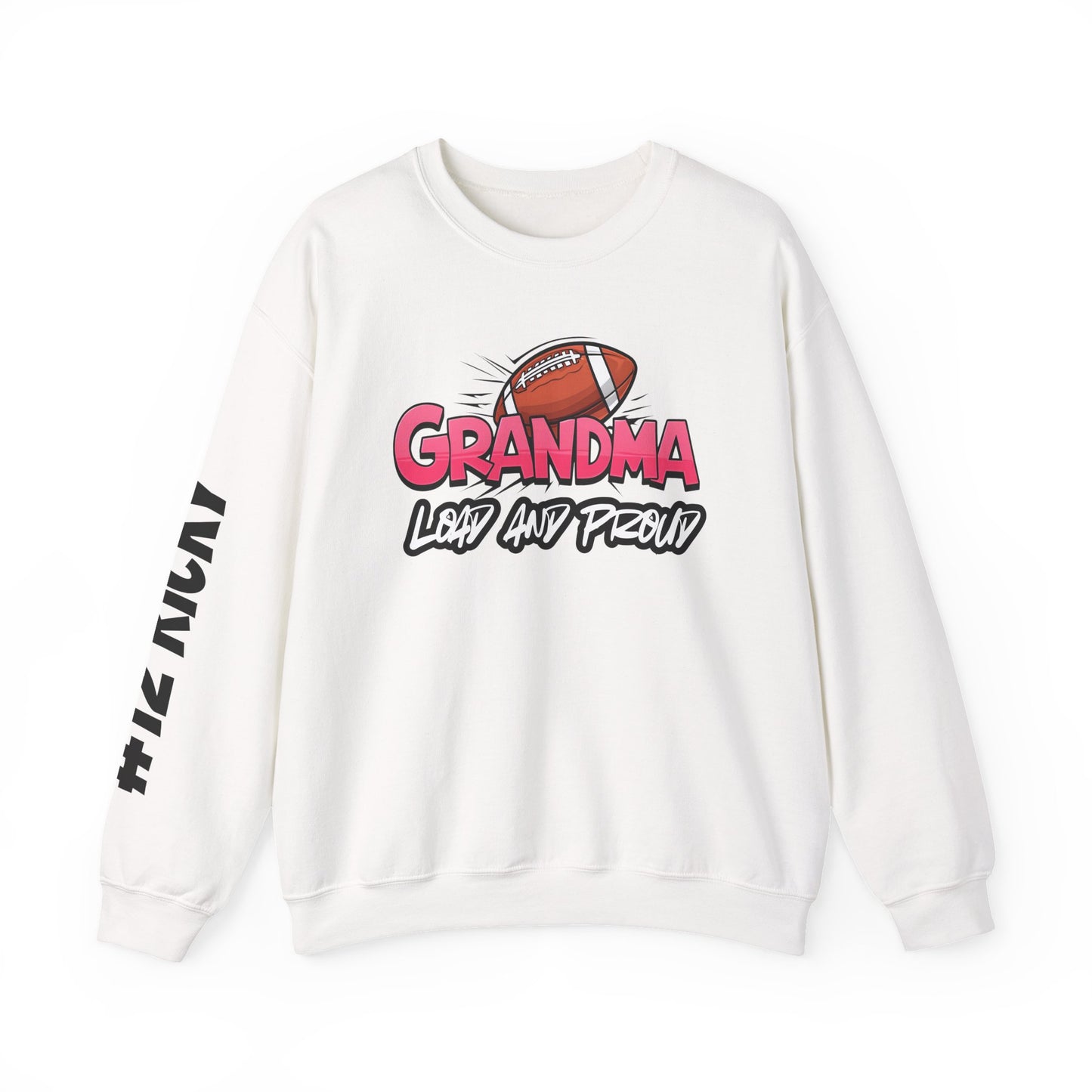 Football Grandma Sweatshirt with Name and Number