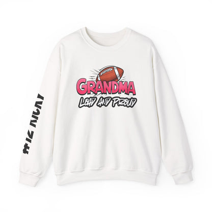 Football Grandma Sweatshirt with Name and Number