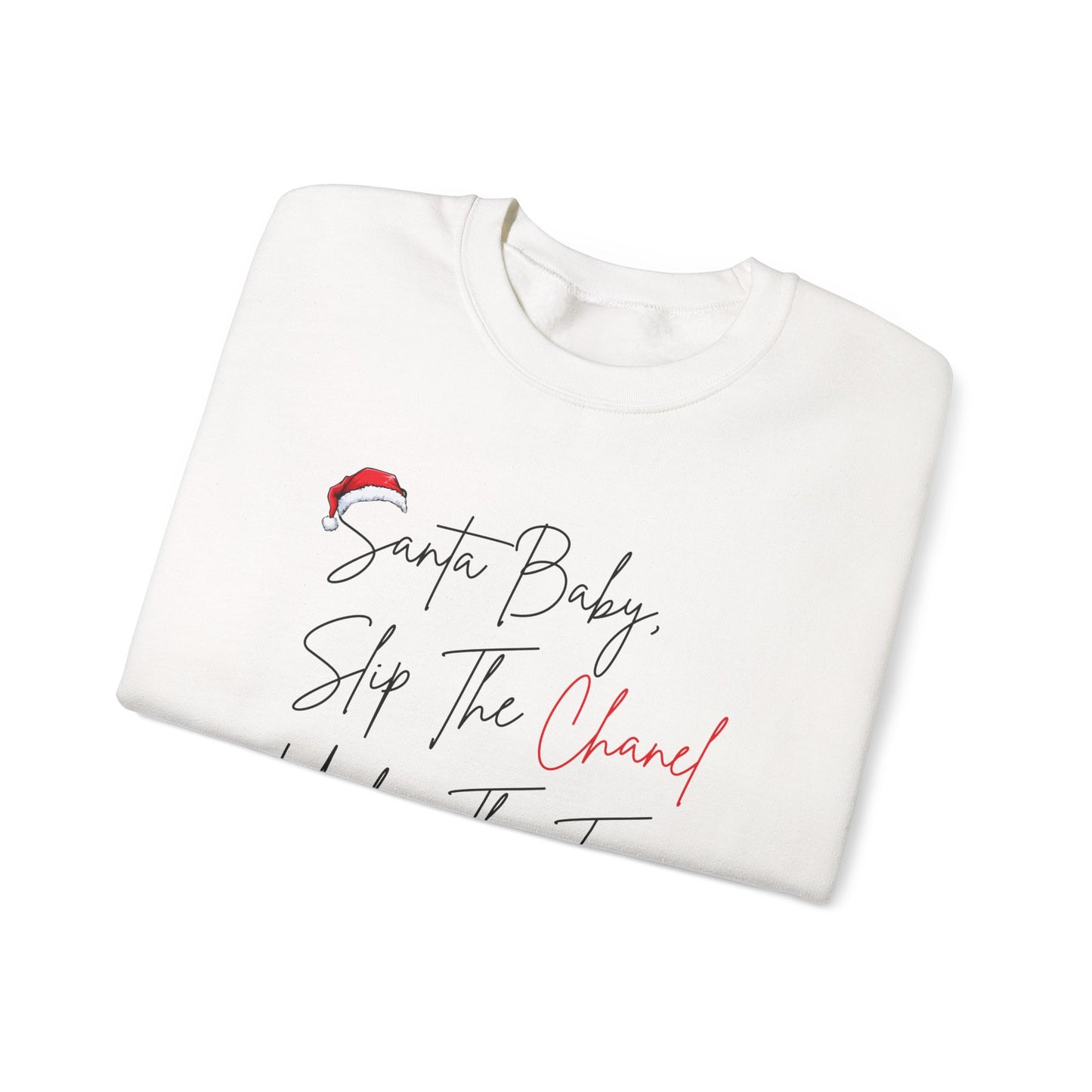 Santa Baby Chanel Sweatshirt | Funny Christmas Crewneck | Cute Holiday Gift for Her