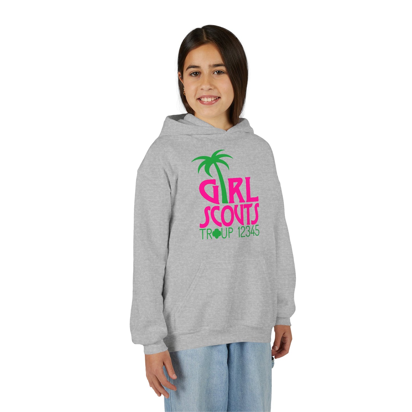 Personalized Girl Scout Hoodie | Custom Troop Number Sweatshirt for Girls