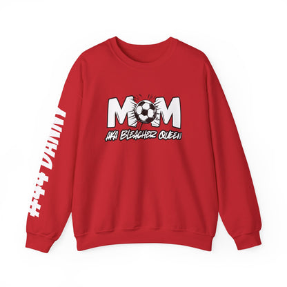 Personalized Soccer Mom Sweatshirt with Name & Number Sleeve