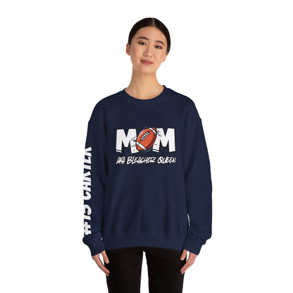 Football Mom Bleacher Queen Sweatshirt – Custom Name & Number Sweatshirt