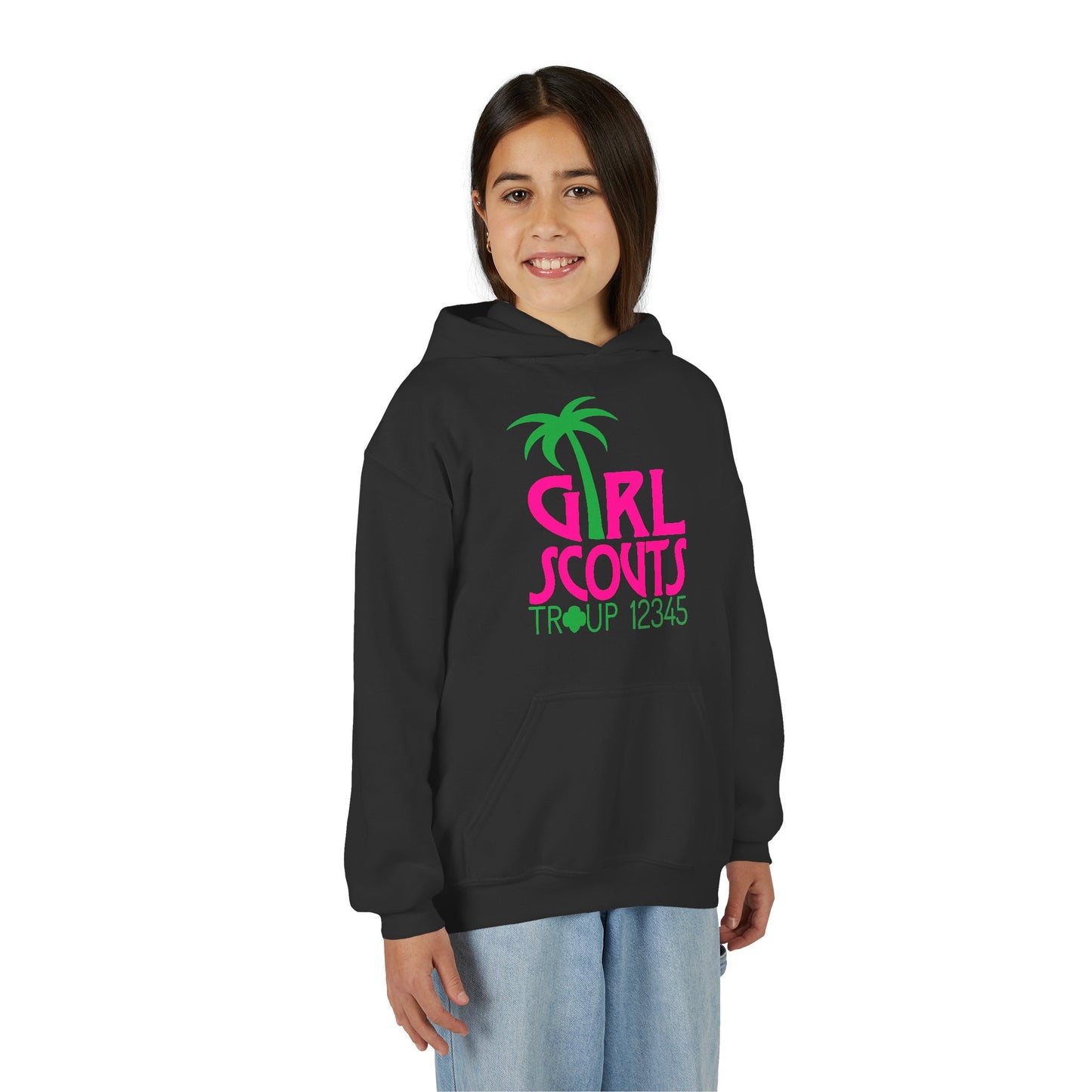 Personalized Girl Scout Hoodie | Custom Troop Number Sweatshirt for Girls