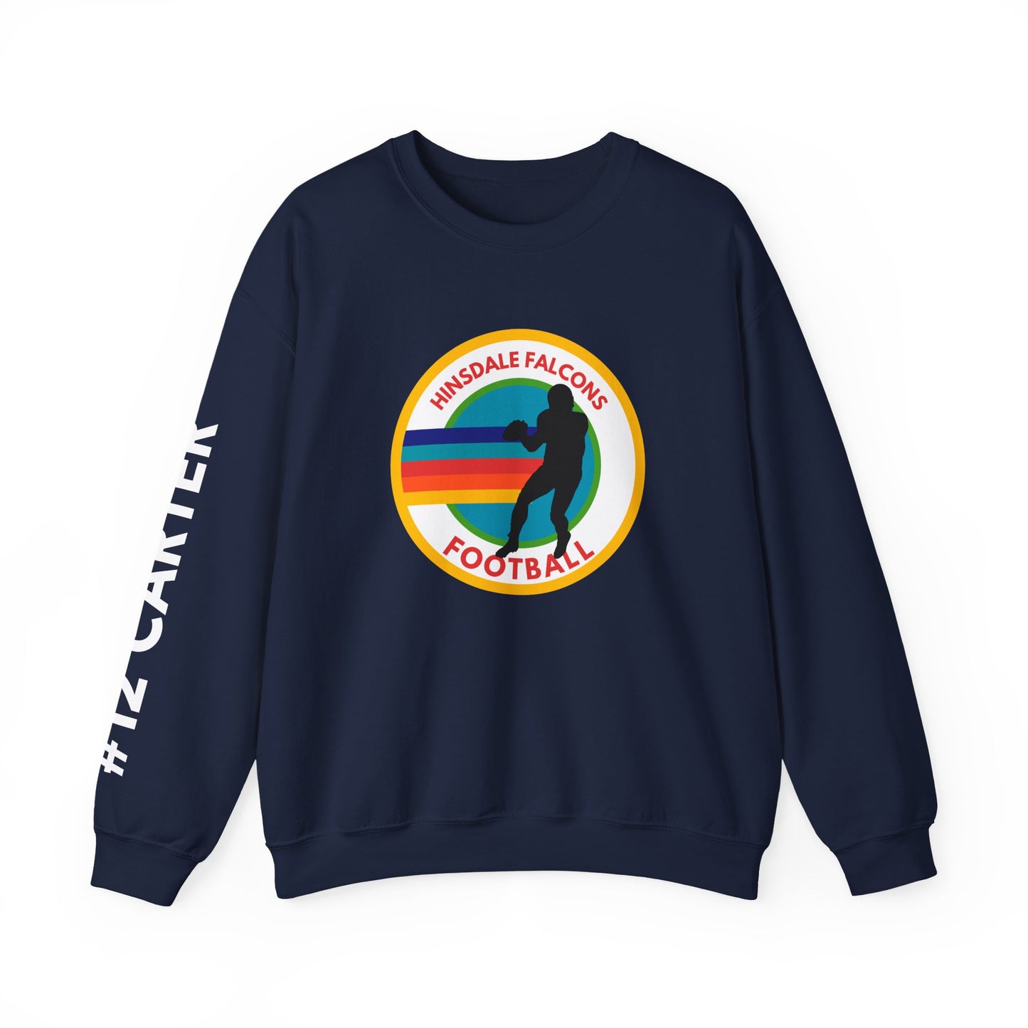 Personalized Football Parent Sweatshirt with Name & Number Sleeve