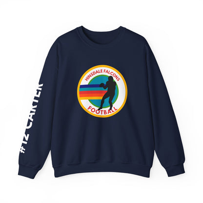 Personalized Football Parent Sweatshirt with Name & Number Sleeve