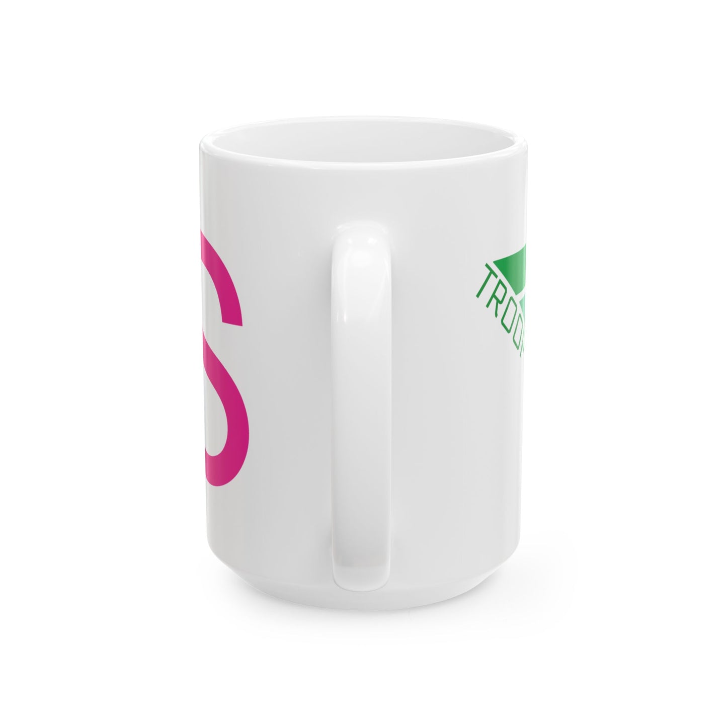 Personalized Girl Scout Troop Number Mug – Retro Stripe Coffee Cup