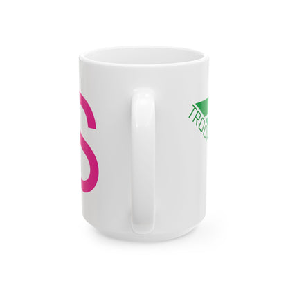 Personalized Girl Scout Troop Number Mug – Retro Stripe Coffee Cup