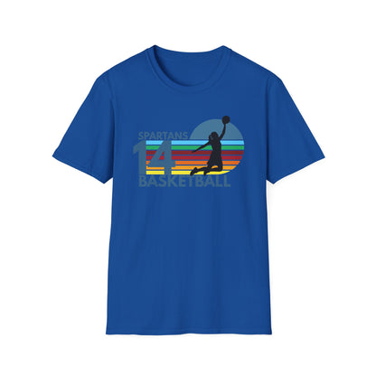 Personalized Vintage Basketball T-Shirt with Team Name & Number