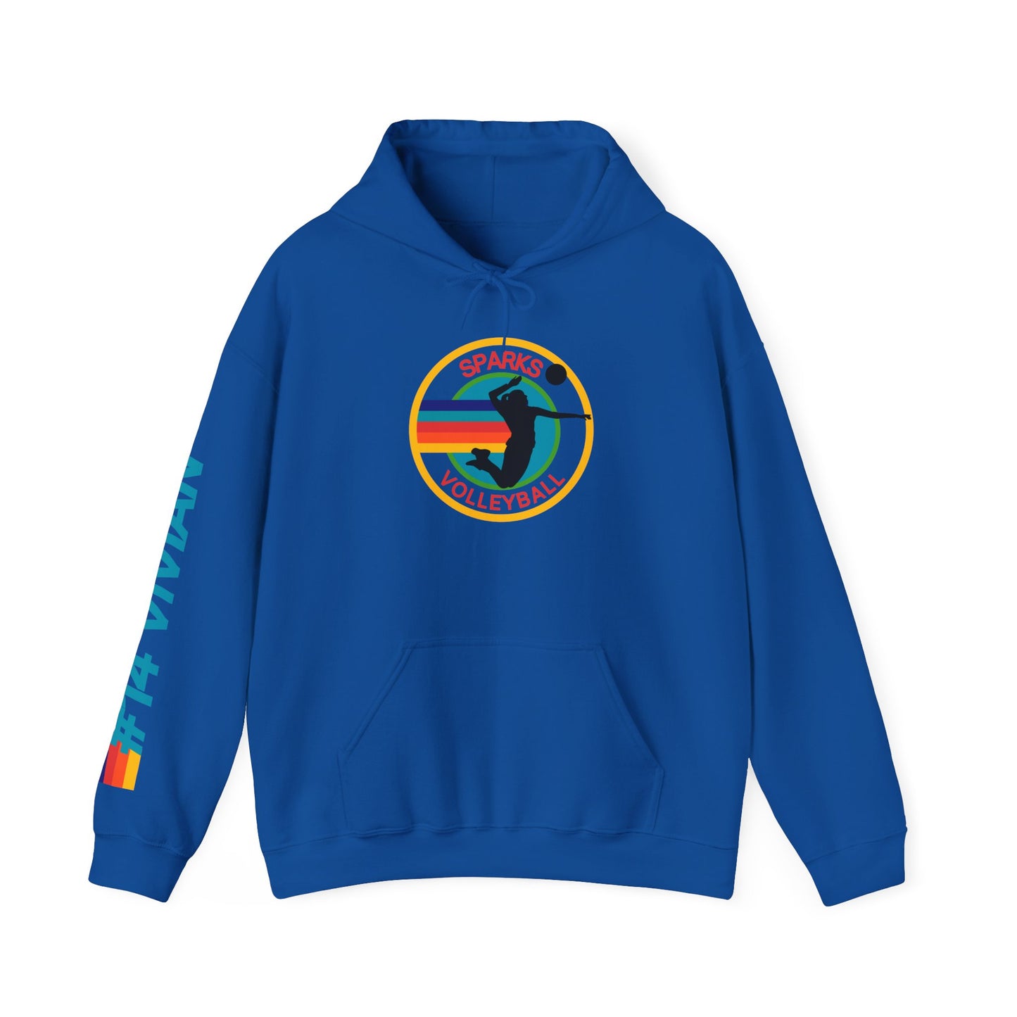 Personalized Volleyball Hoodie – Custom Team Name, Player Name & Number