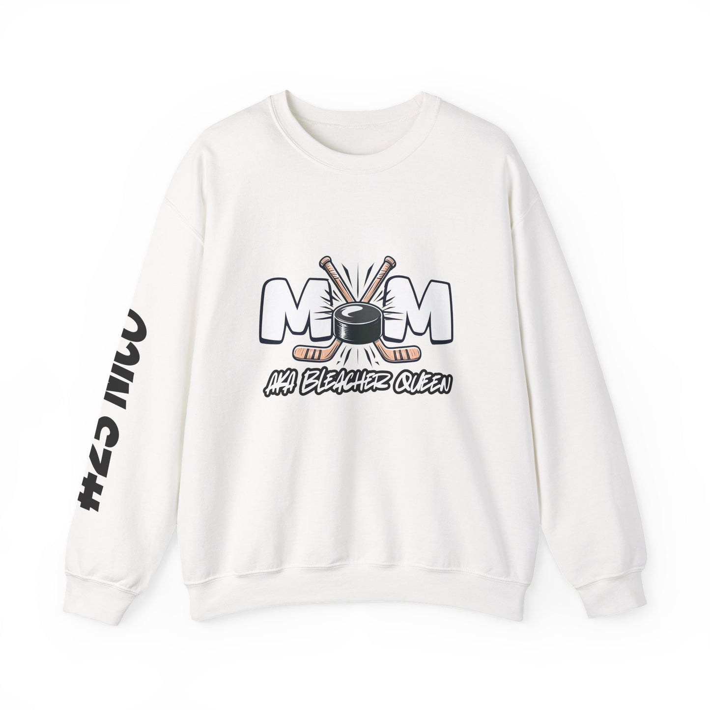 Personalized Hockey Mom Sweatshirt – Graffiti Name & Number Sleeve