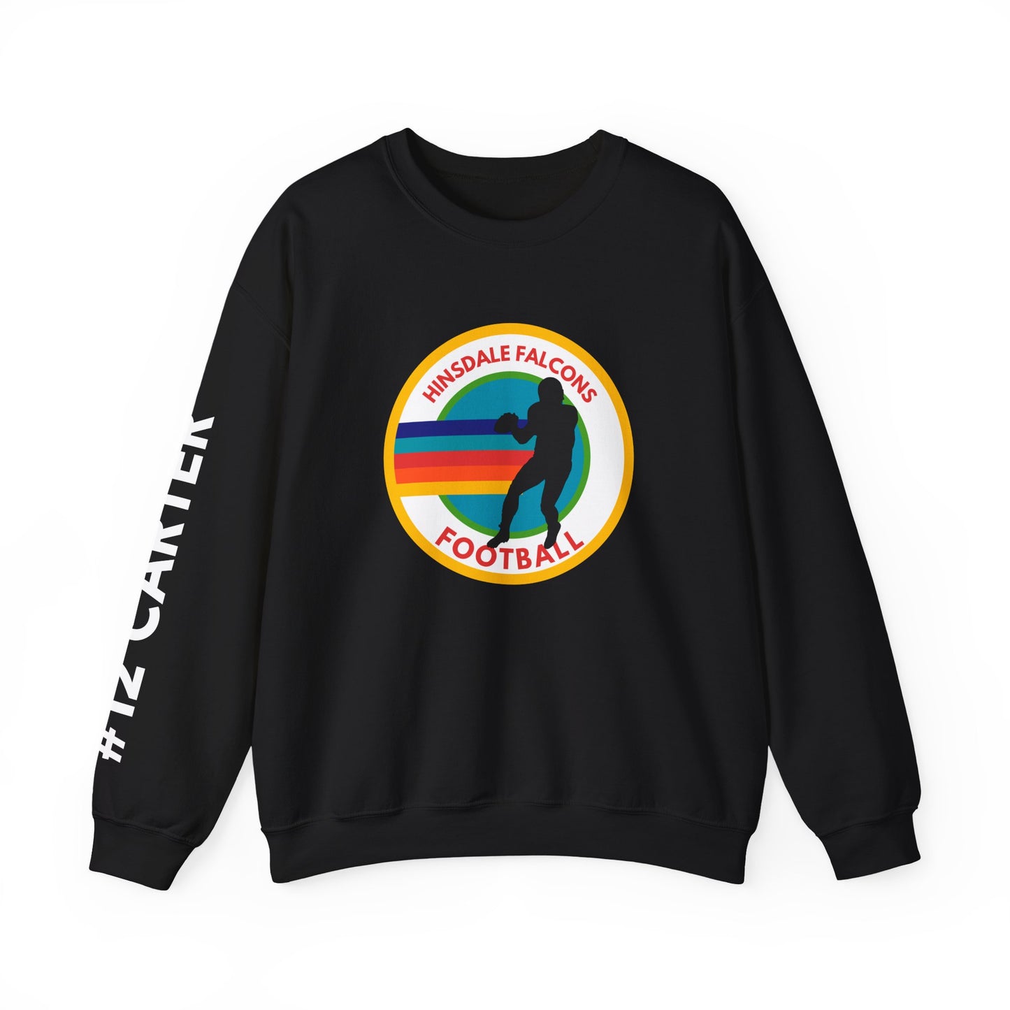 Personalized Football Parent Sweatshirt with Name & Number Sleeve