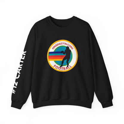 Personalized Football Parent Sweatshirt with Name & Number Sleeve