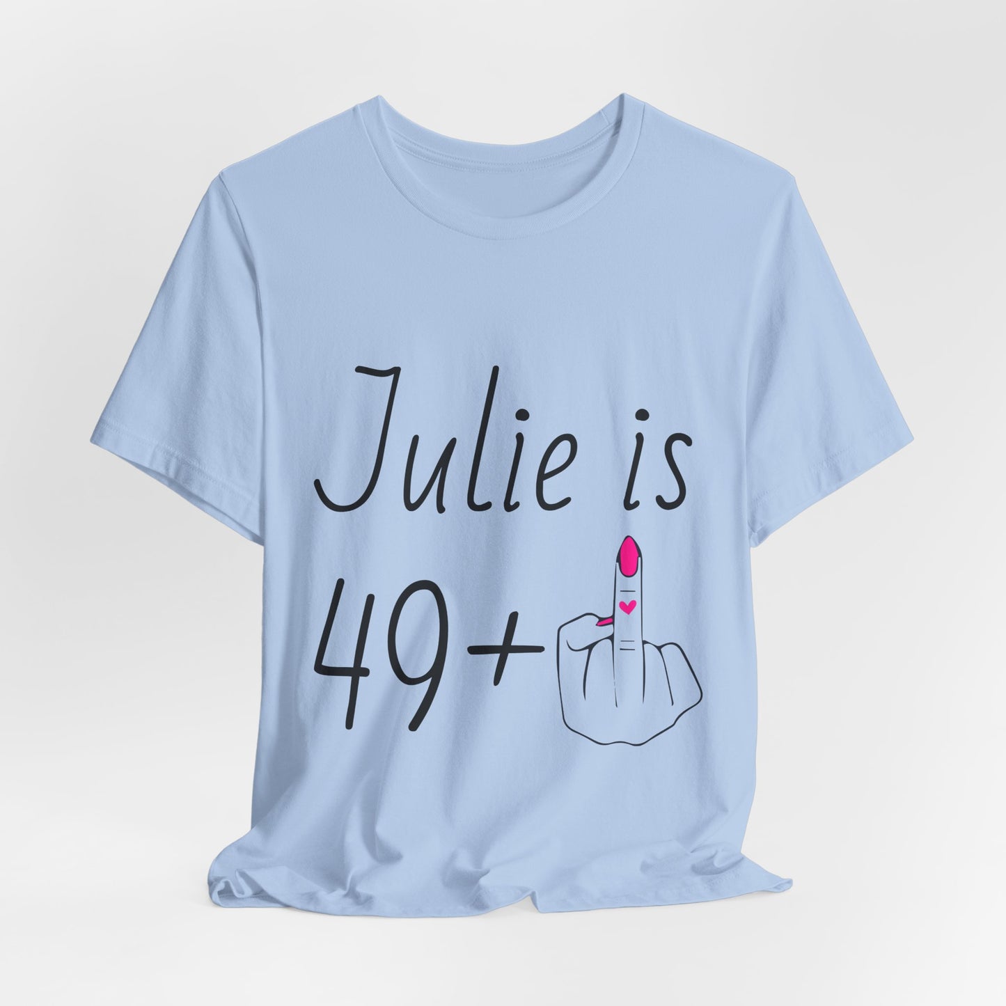 Personalized 49 + Middle Finger Shirt – Funny 50th Birthday Tee