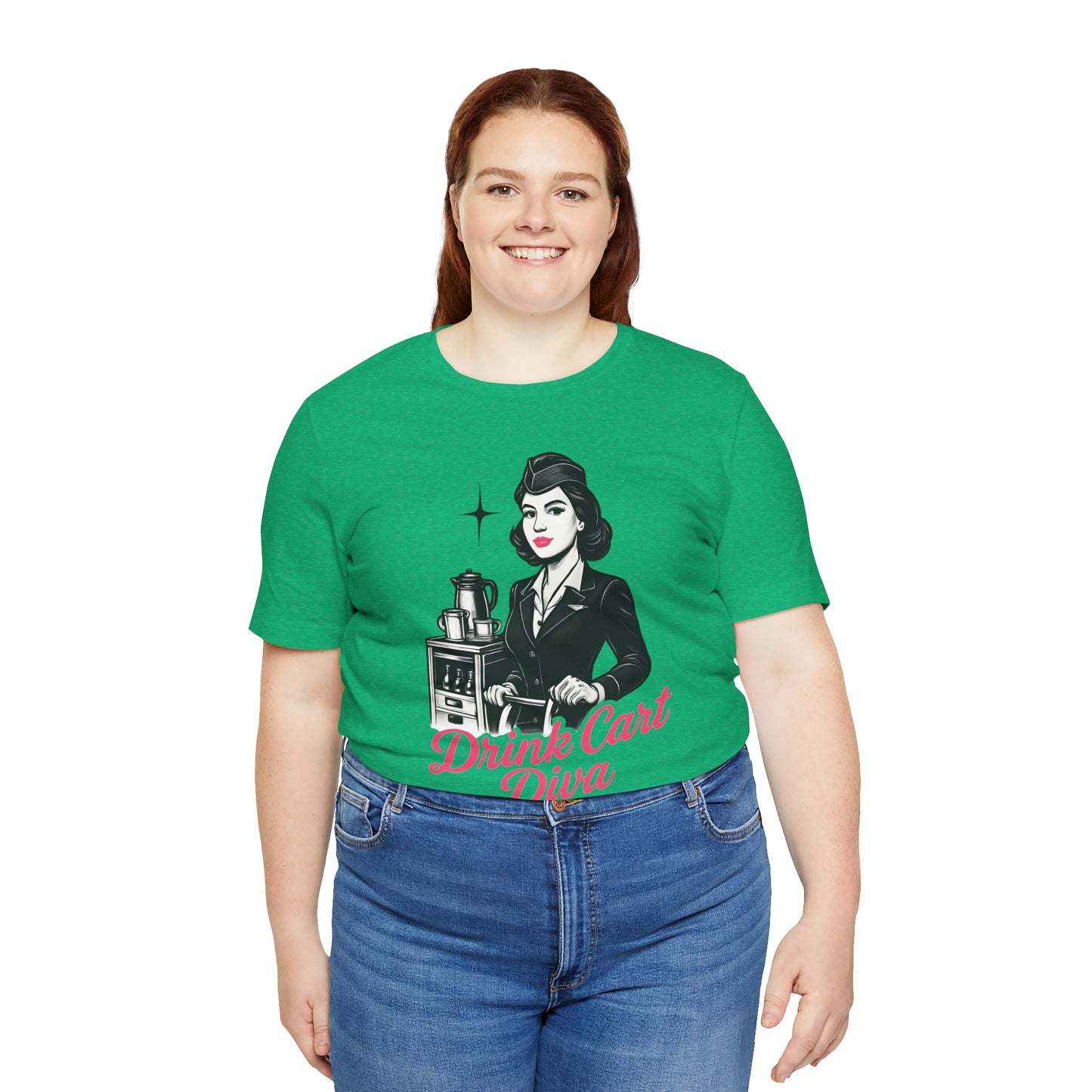 Funny Flight Attendant Gift – Drink Cart Diva Shirt