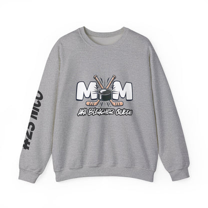 Personalized Hockey Mom Sweatshirt – Graffiti Name & Number Sleeve