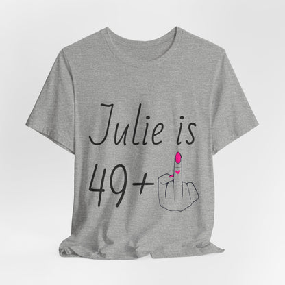 Personalized 49 + Middle Finger Shirt – Funny 50th Birthday Tee