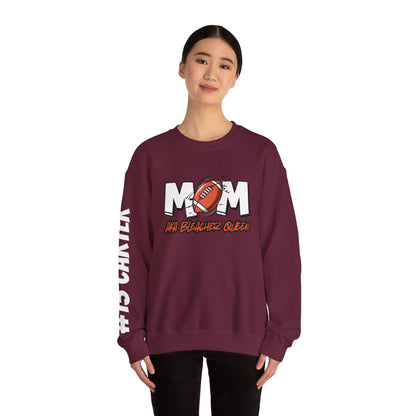 Football Mom Bleacher Queen Sweatshirt – Custom Name & Number Sweatshirt