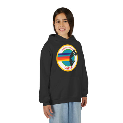 Personalized Youth Cheer Hoodie – Retro Stripe Custom Name Sweatshirt