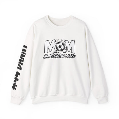 Personalized Soccer Mom Sweatshirt with Name & Number Sleeve