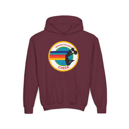Personalized Youth Cheer Hoodie – Retro Stripe Custom Name Sweatshirt