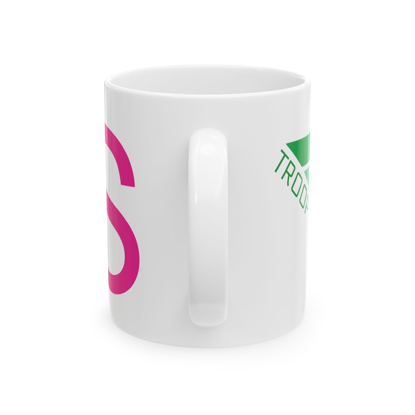 Personalized Girl Scout Troop Number Mug – Retro Stripe Coffee Cup