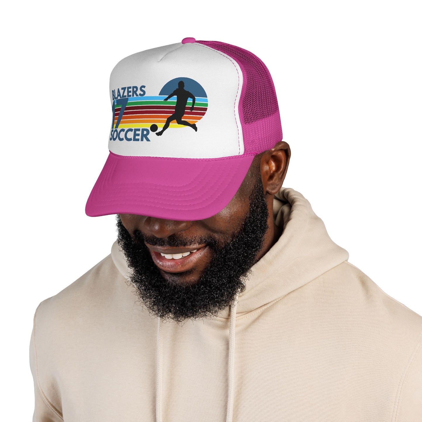 Custom Retro Soccer Mom Trucker Hat – Personalized Team Number Cap
