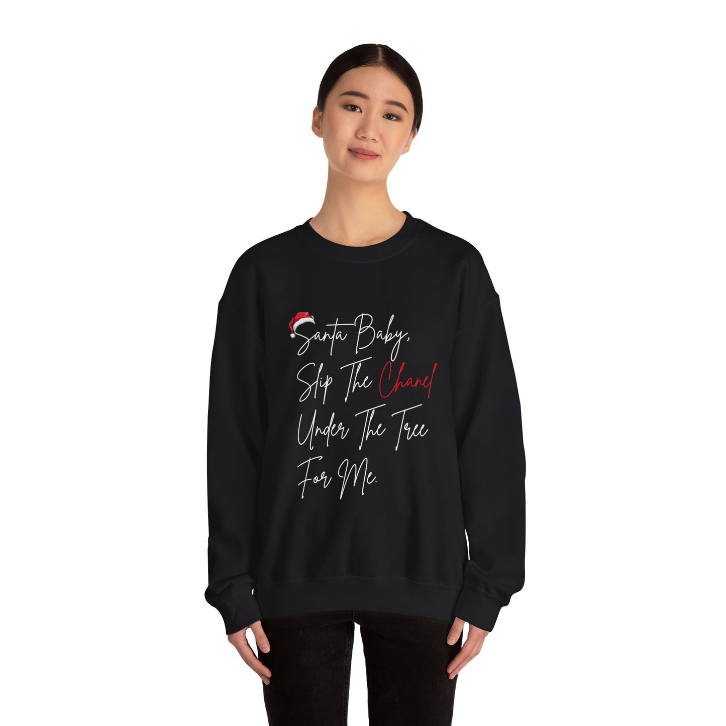 Santa Baby Chanel Sweatshirt | Funny Christmas Crewneck | Cute Holiday Gift for Her
