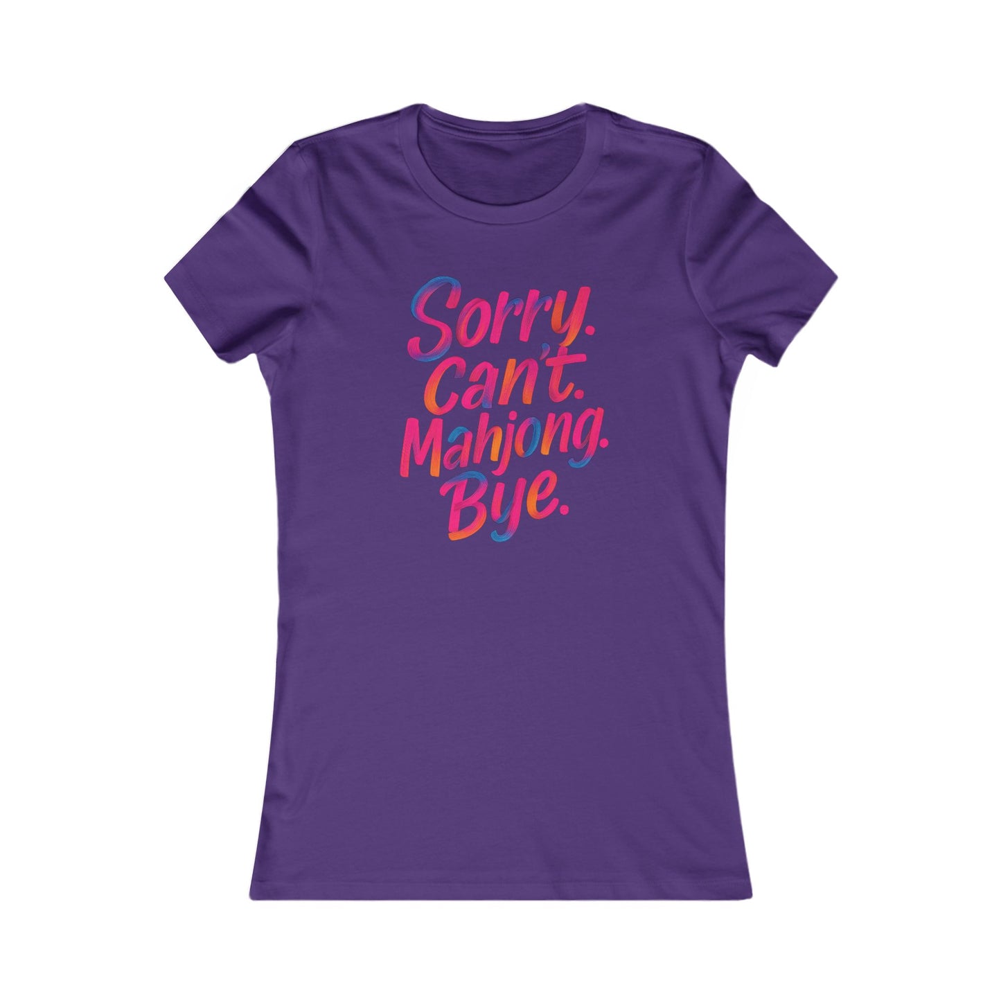 Sorry Can’t Mahjong Shirt – Women’s Funny Mahjong Tee