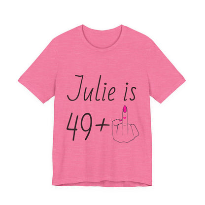 Personalized 49 + Middle Finger Shirt – Funny 50th Birthday Tee