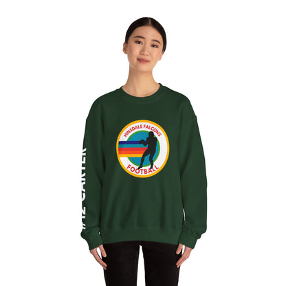 Personalized Football Parent Sweatshirt with Name & Number Sleeve