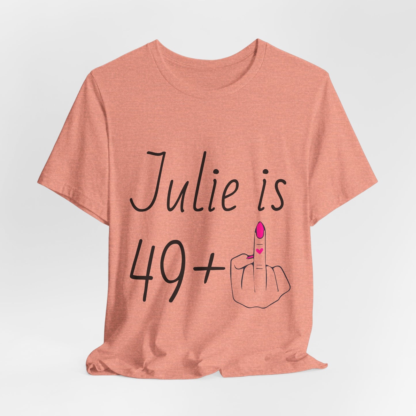 Personalized 49 + Middle Finger Shirt – Funny 50th Birthday Tee