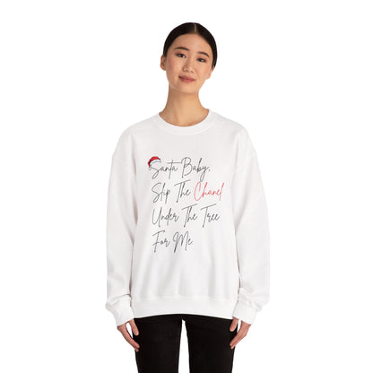 Santa Baby Chanel Sweatshirt | Funny Christmas Crewneck | Cute Holiday Gift for Her