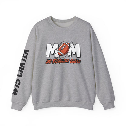 Football Mom Bleacher Queen Sweatshirt – Custom Name & Number Sweatshirt