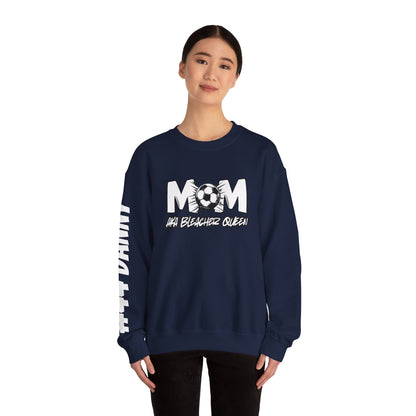 Personalized Soccer Mom Sweatshirt with Name & Number Sleeve